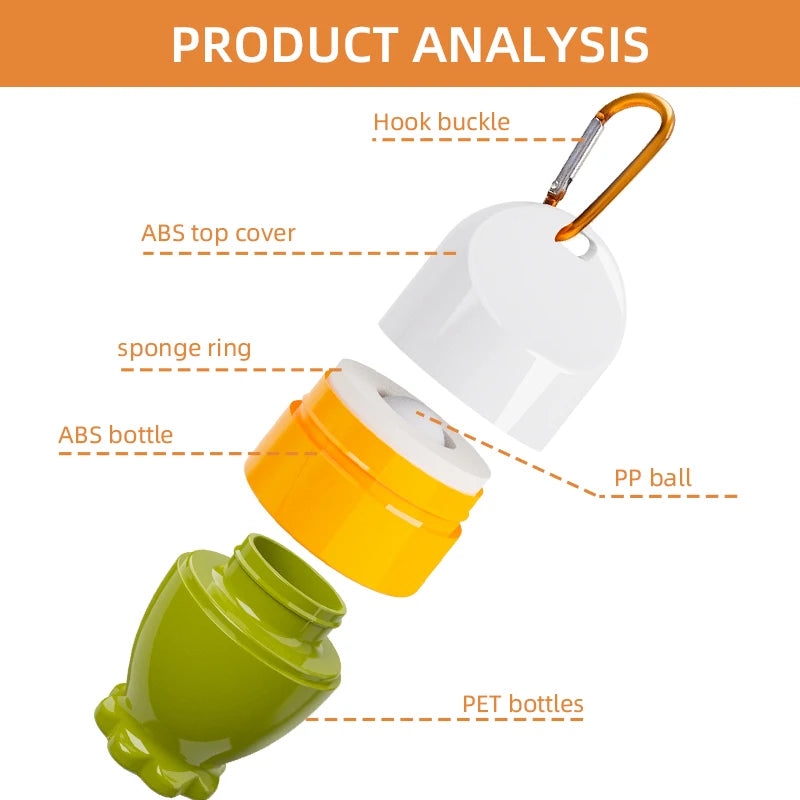 1pc Portable Sunscreen Applicator Bottle with Roll-On Sponge