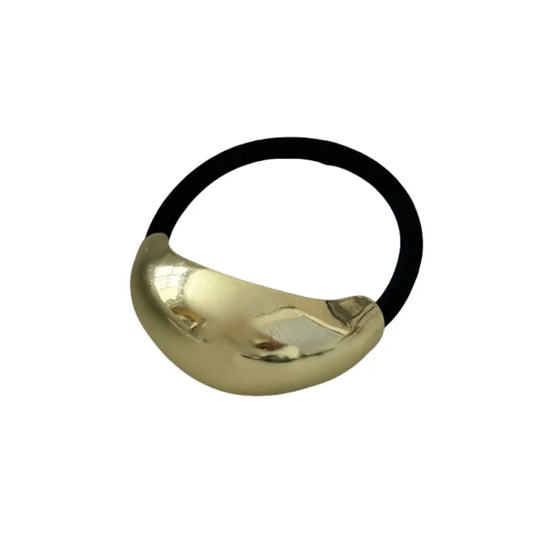 3/6pcs Alloy Geometric Hair Ties Golden Elegant Elastic Hair Rope U-Shaped Ponytail Holder Fashion Hair Accessories for Woman