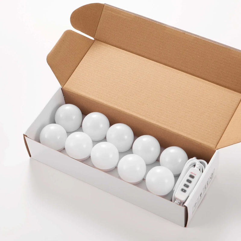 8/10/12 USB Wall Bulbs Nordic Vanity Mirror Fill Light Adjustable Luminance LED  String for All Pretty 3 Colors Dimmable Light