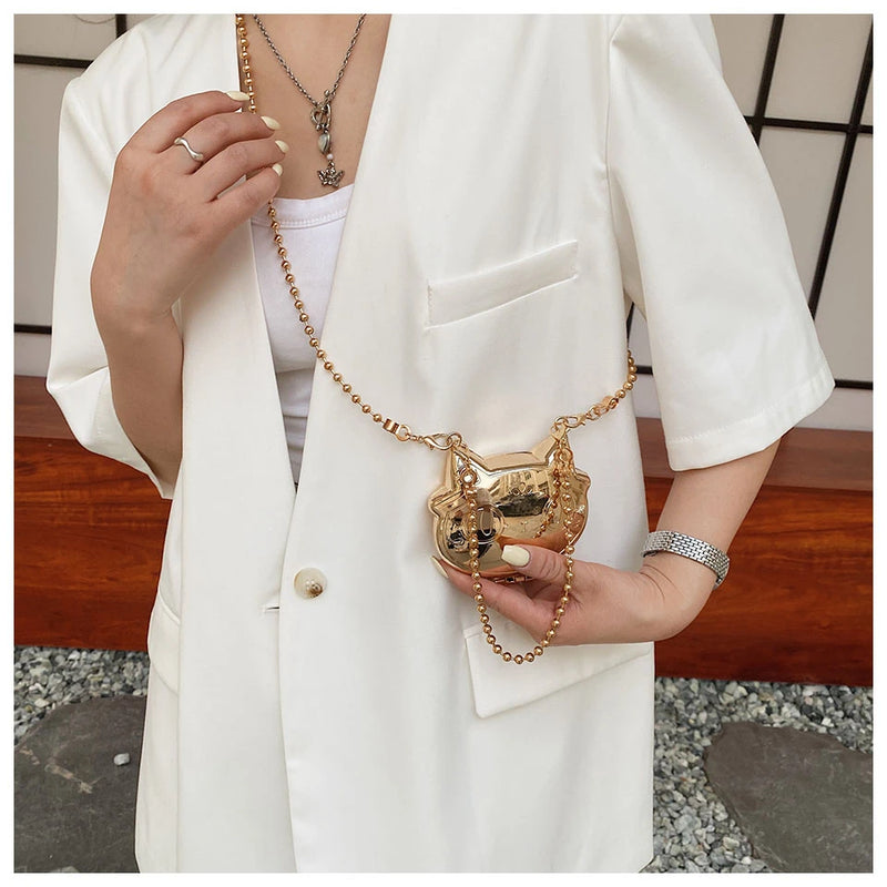 Simple Conch Dinner Bag Women's Shoulder Messenger Crossbody Bag Fun Personality Metal Chain Clutch Acrylic Shell Phone Bags Hot