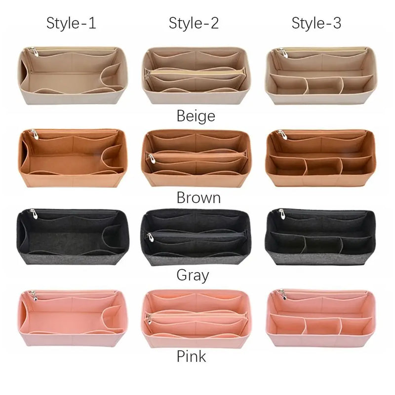 Felt Insert Liner Purse Organiser Pouch Handbag Tote Bag Internal Bag For Liz Visetos