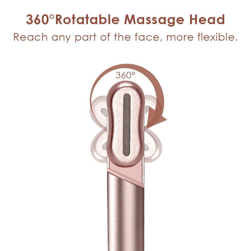 Eye Rejuvenation Device Heated Electric Massage Pen EMS Microcurrent Infusion Device Reduces Eye Bags, Fine Lines, and Dark Circ