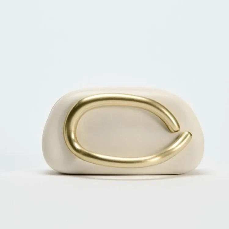 Gold Metal Closure Box Clutch Bag Women Evening Wedding Party Cute Purse Bag Handbag Dark Red Beige 2025 Spring New Fashion