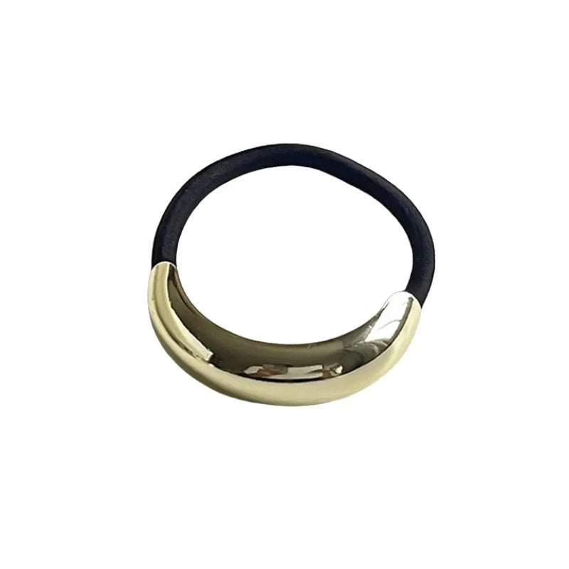 3/6pcs Alloy Geometric Hair Ties Golden Elegant Elastic Hair Rope U-Shaped Ponytail Holder Fashion Hair Accessories for Woman