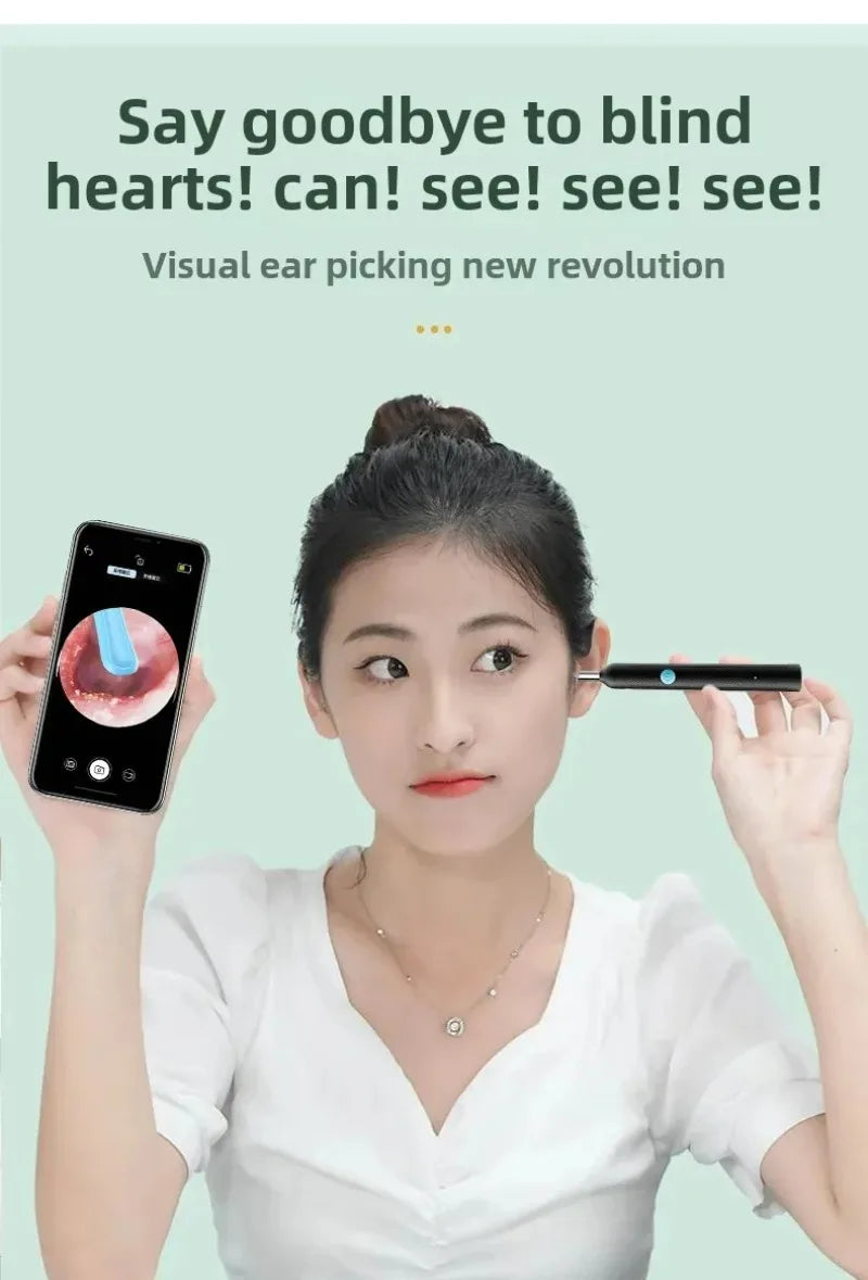 Smart Visual Ear Sticks Otoscope Endoscope Wax Removal Tool Earpick Mini Camera Health Care Ear Cleaner