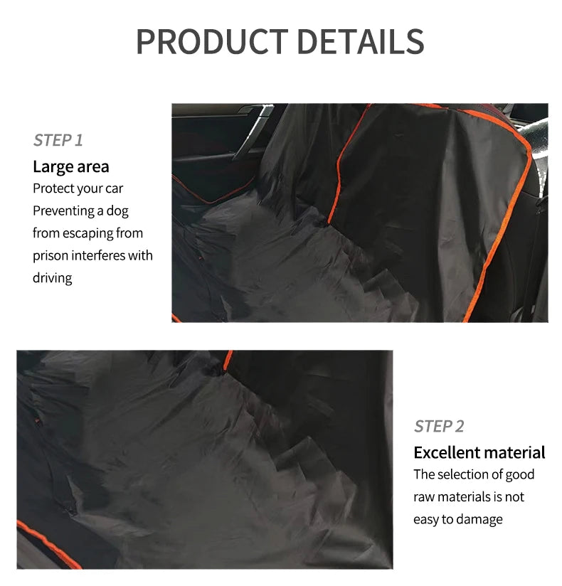 Dog Car Seat Cover for Back Seat,Oxford Cloth Durable Scratchproof Dog Hammock,Pet Seat Cover Protector for Cars,Trucks and SUVs