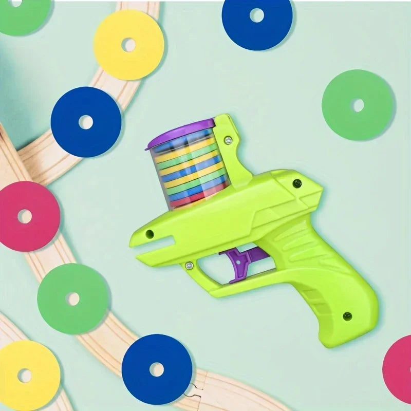 Mini Carrot Flying Disc Launcher Toy, Chew Proof Durable, Catnip Bell Stimulation, Interactive Fetch Game for Dogs Cats, Outdoor