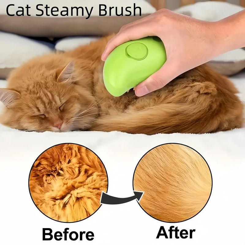 Steam Brush Cat Brush Cats Vaporizer Pet Hair Brush Remover Pets Cleaning Steamy Spray Massage Comb 3in1 Grooming Supplies