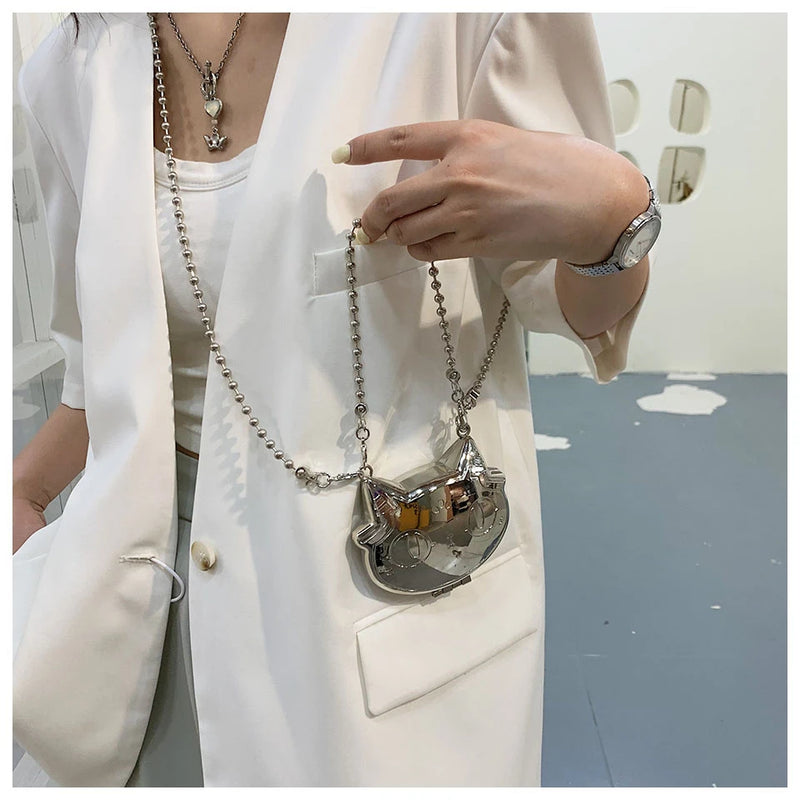 Simple Conch Dinner Bag Women's Shoulder Messenger Crossbody Bag Fun Personality Metal Chain Clutch Acrylic Shell Phone Bags Hot