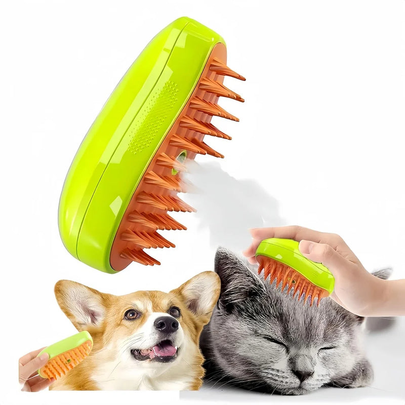 Steam Brush Cat Brush Cats Vaporizer Pet Hair Brush Remover Pets Cleaning Steamy Spray Massage Comb 3in1 Grooming Supplies