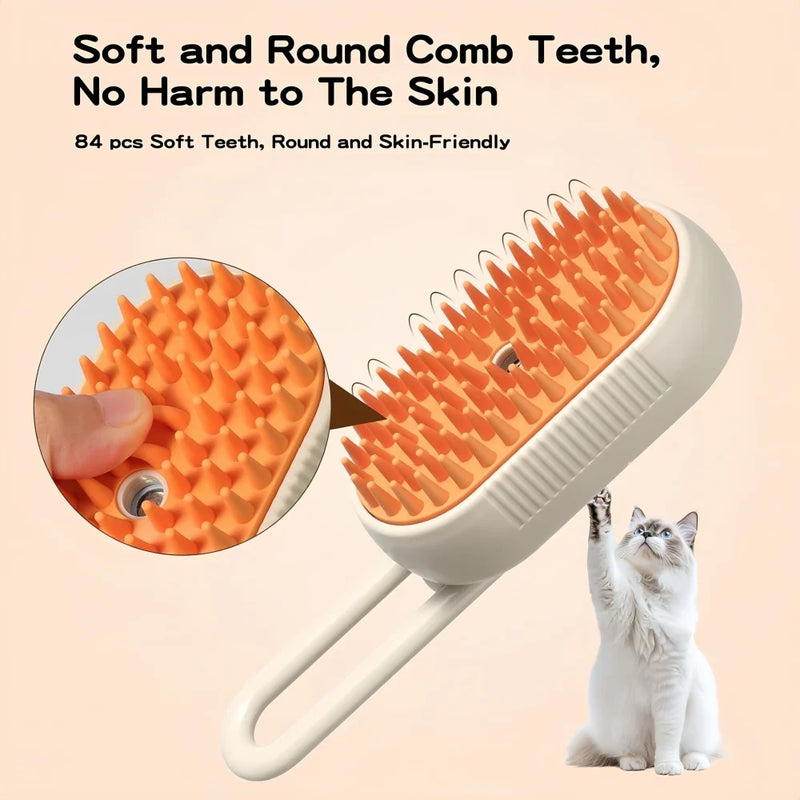 Steam Brush Cat Brush Cats Vaporizer Pet Hair Brush Remover Pets Cleaning Steamy Spray Massage Comb 3in1 Grooming Supplies