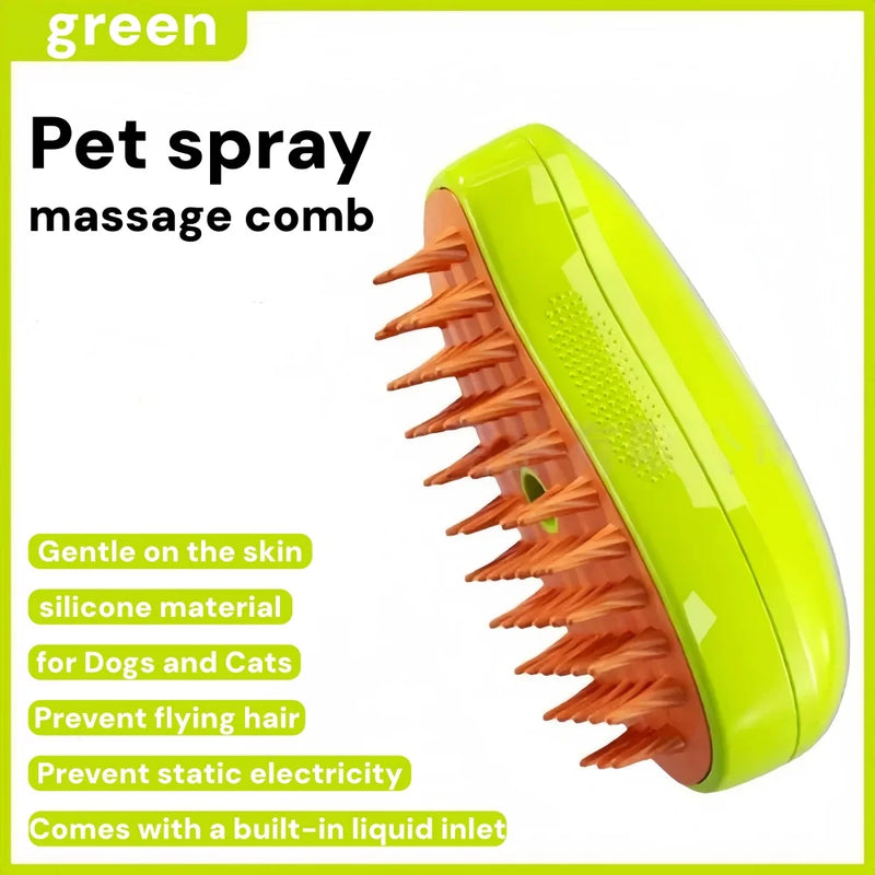 Steam Brush Cat Brush Cats Vaporizer Pet Hair Brush Remover Pets Cleaning Steamy Spray Massage Comb 3in1 Grooming Supplies