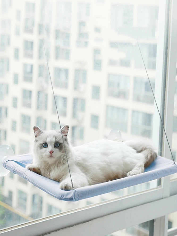 Pet Cat Hammock Hanging Cat Bed Bearing 20Kg Comfortable Cat Sunny Window Seat Mount Kitten Climbing Frame Pet Accessories