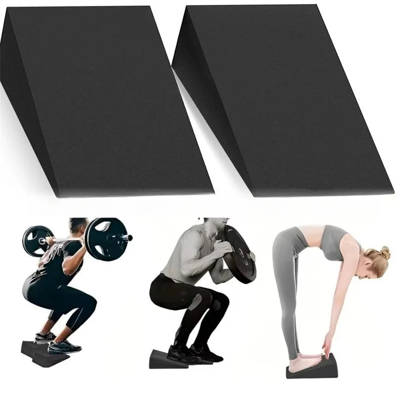 New 1Pair Yoga Block Squat Yoga Stretching Inclined Board Wedge Slant Board, Calf Stretcher, Balance Pad Foam Wedge 15x12x5cm